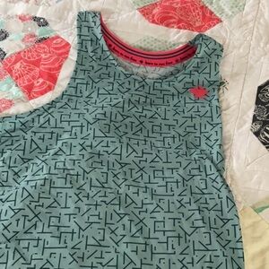 Women's Abstract Pattern Tank Top - Teal
